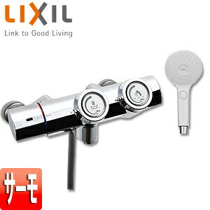 LIXIL ●浴室用蛇口 壁 洗い場専用 サーモスタット付シャワーバス混合水栓 エコアクアスイッチシャワー プッシュ式 一般地 BF-HW156TSJM