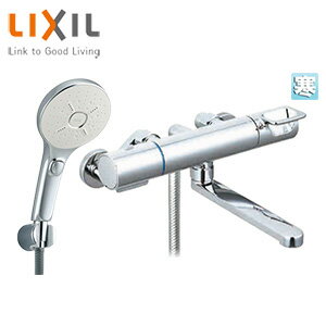 LIXIL 浴室用蛇口 クロマーレS 壁 浴槽・洗い場兼用 サーモスタット付シャワーバス混合水栓 エコアクア..