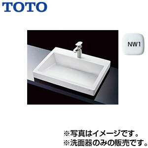 Rakuten - TOTO 洗面器単品 ベッセル式 角形 水栓取付穴径:φ35 中央1ヶ所 ホワイト LS911CR#NW1