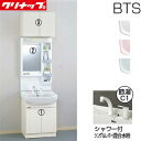 【送料無料】クリナップ ●洗面化粧台セット BTSシリーズ 間口600mm 高さ2250mm 開きタイプ シャワー付シングルレバー水栓 1面鏡 LED 一般地 ...