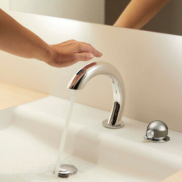 SANEI 洗面用蛇口 Aquage 台 サーモスタット付混合水栓 自動水栓 スパウト169mm 湯...