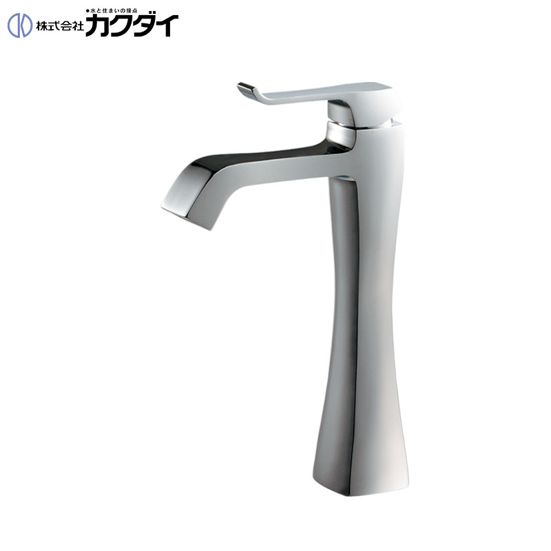 Rakuten - カクダイ 洗面用蛇口 RATONA 台 シングルレバー混合水栓 スパウト125mm 吐水口高さ178mm ミドル 一般地 183-370B-CH