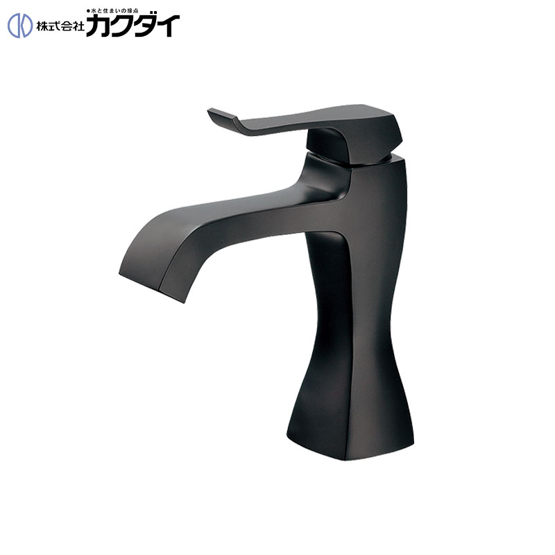 Rakuten - カクダイ 洗面用蛇口 RATONA 台 シングルレバー混合水栓 スパウト125mm 吐水口高さ93mm マットブラック 一般地 183-370A-MD