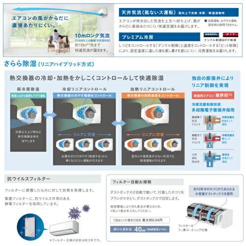 【送料無料】ダイキン ルームエアコン GXシリーズ 200V 18畳 5.6kW 2024年モデル ホワイト F564ATGP-W+R564AGP