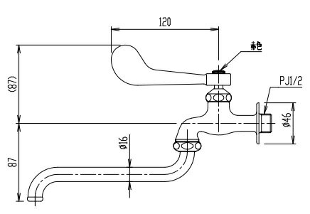 LIXIL ���桼�ƥ���ƥ��Ѽظ� �� ���߿��� ��С��� ���� ���ϥ�ɥ� ���ѥ���170mm �����ϴ����϶��� LF-12Z-13-U(H)