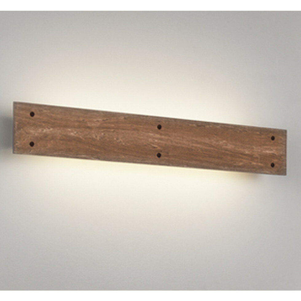 品番：OB255216R　種類：ブラケットライト　分類：ブラケットライト　商品説明・詳細：●LED ●木材（ウォールナット色古味） ●巾742 高110 出79 2.8kg ●光源寿命40,000時間 ●壁面・天井面・傾斜面取付兼用 ●調光器不可 ■9VA(100V)