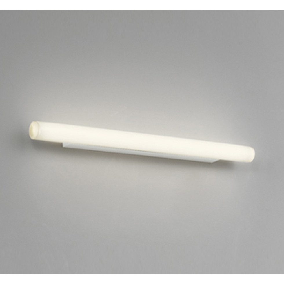 品番：OL251877R　種類：ブラケットライト　分類：ブラケットライト　商品説明・詳細：●LED ●アルミ（オフホワイト色） ●ポリカーボネート（乳白） ●巾34　長558　高61　0.7kg ●光源寿命40,000時間 ●壁面・天井面・傾斜面取付兼用 ●調光器不可 4VA(100V)