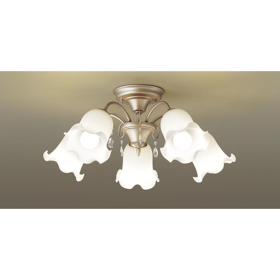 パナソニック[LGB57582Z]天井吊下型 LED（電球色） シャンデリア Uライト方式 LED電球交換型 白熱電球100形5灯器具相当／～14畳