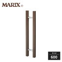 MARUKI HARDWARE ドアハンドル 30角 長さ600mm ウォールナット MDW-170