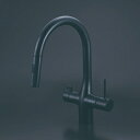 KVK ビルトイン浄水器用シングルシャワー付混合栓 センサー付 ACタイプ 浄水カートリッジセット付 eレバー マットブラック 一般地仕様 KM6091SCEC...