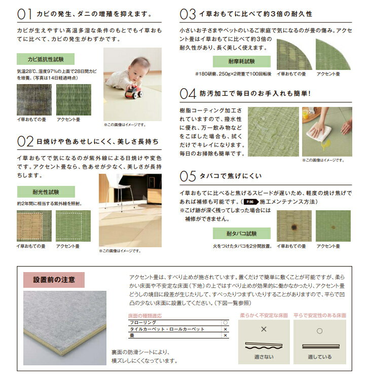 LIXIL アクセント畳 防菌防臭加工 防炎 2枚入 ZZ-00-MARR