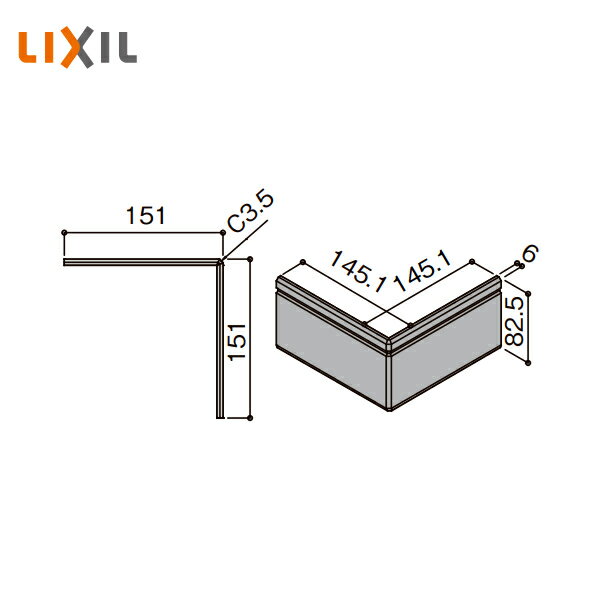 LIXIL ؗpR[i[ op NbVChؗp 1 NZD071