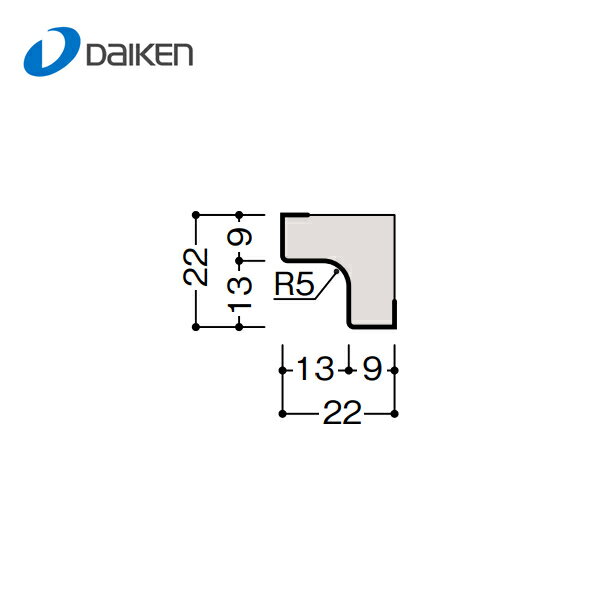 大建工業 ハピアウォール ハードタイプ2 腰パネル専用部材 入隅 長さ975mm 1本入 WL98-B21 受注生産品