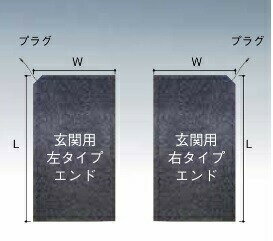 アサヒ特販 融雪マット 玄関用 エンド(端末)AMH-E85100(右）W850×L1000×t17 260W