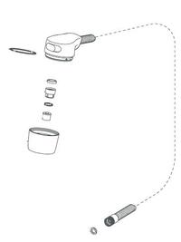 LIXIL(KVK) 洗面化粧台水栓用 シャワーヘッドAssy A-3433/N88 ≪LIXIL A-3433/N88≫