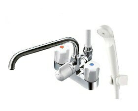 ◇【平日14時まで当日出荷】≪TOTO TMS27C≫ 2ハンドルシャワー金具 一時止水あり 心々120mm ノンライジング 逆止弁 スプレー（節水）