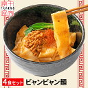 幻の中華麺 西安名物 ビャンビャン麺 特製豚ミンチ入り ピリ辛ソース付き 4食セット 麺180g×2袋 ソース55g×4袋 超極太麺 超幅広麺 旨辛 スパイシー 汁なし 油そば まぜそば tkjb