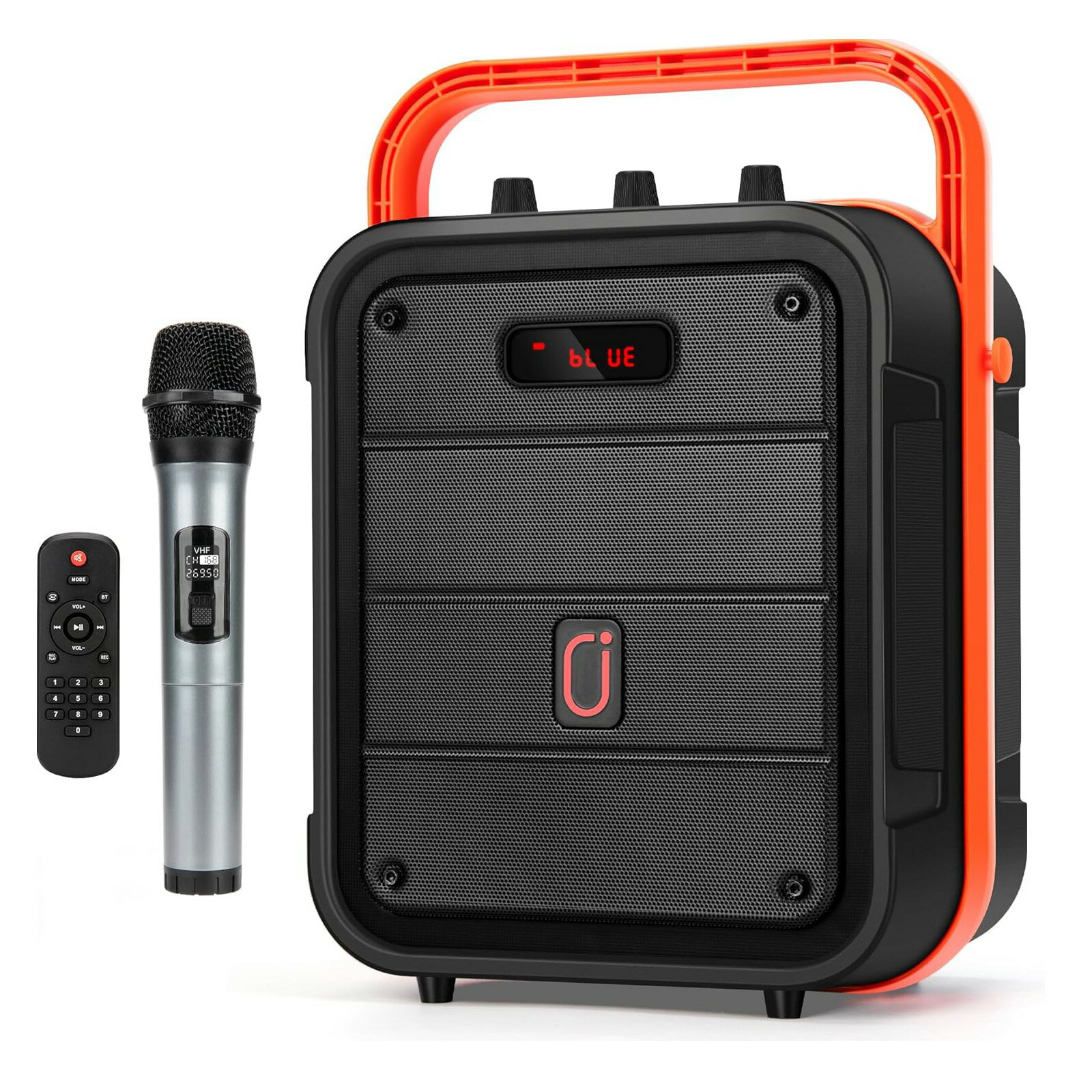 【20%offクーポン★2名限定】スピーカーセット 拡声器 ワイヤレスマイク1本 Bluetooth 5.0対応 高低音強化機能搭載 充電式 ポータブル ホーム...