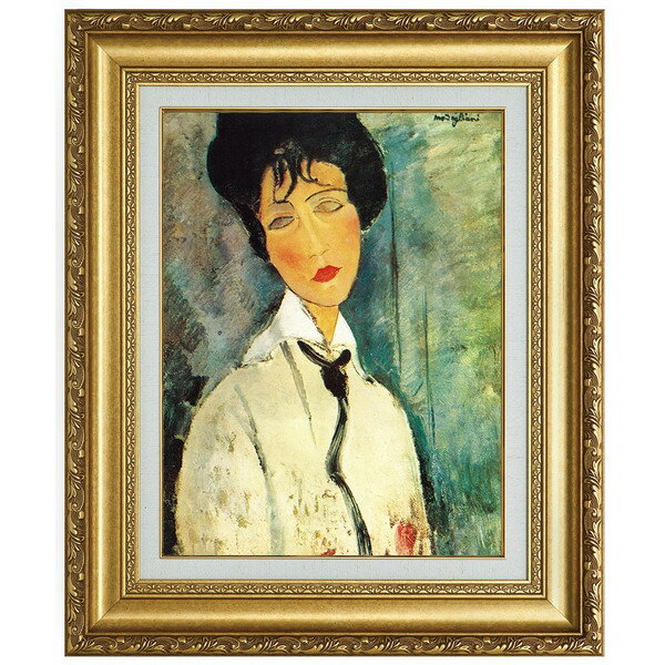 樂天商城 - 複製名画 モディリアーニ 「タイをする女」 美術品 レプリカ