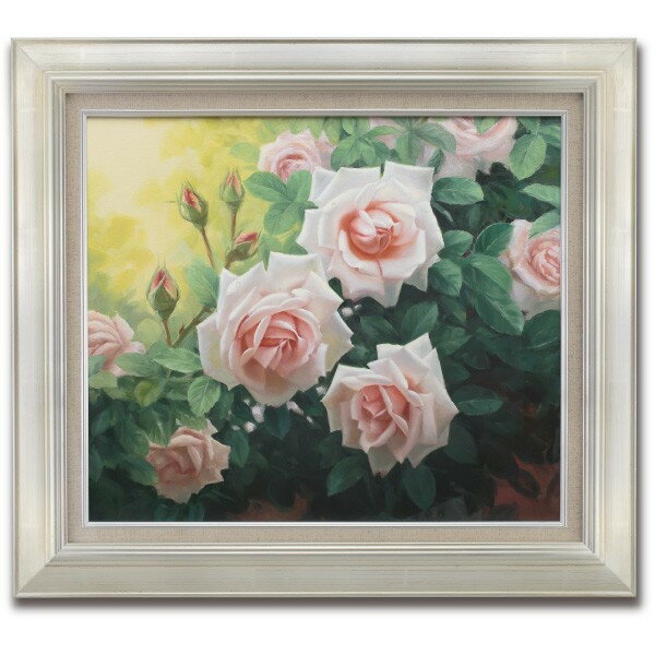 樂天商城 - 肉筆油彩画 薔薇 F10号 美術品 レプリカ