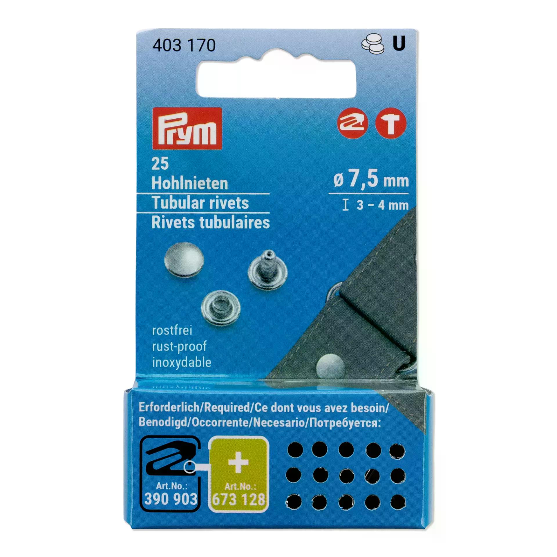 Rakuten - プリム(Prym) 両面カシメ 7.5mm シルバー 25組入 403170 ヴァリオクリエイティブツール用 クラフト社 クリックポスト(メール便)可