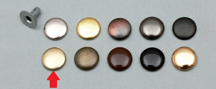 クラフト社 片面カシメ 中 10コ入 しんちゅう クリックポスト（メール便）可