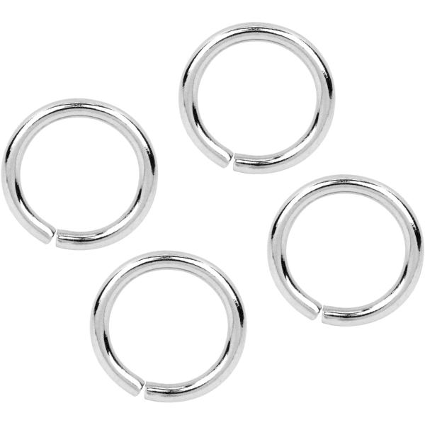 丸カン 内径18mm ニッケル 4コ入り 協進エル 71006-01 クリックポスト(メール便)選択可。