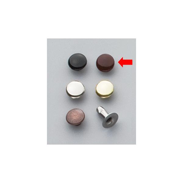 片面カシメ 小 茶 50コ 協進エル クリックポスト(メール便)可