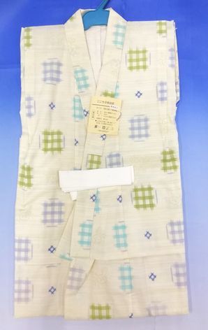 【ネコポス便可能】男児浴衣　7〜8才　（120） 　日本製 男の子浴衣