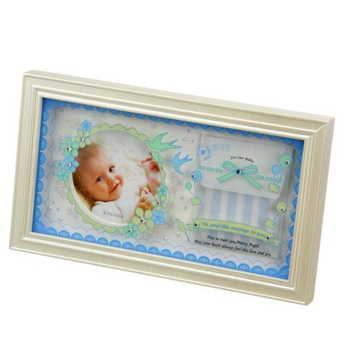 ベビー写真入れ　　フォトフレーム リアン ブルー