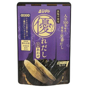 ※パッケージデザイン等は予告なく変更されることがあります。予め御了承下さい。【商品特徴】 鰹と昆布本来の風味を大切に、「一番だし」の味わいを追求した食塩不使用の顆粒タイプのだしの素です。 枕崎産鰹本枯節と北海道産昆布をバランスよく配合し、合わせだし特有のまろやかでふくらみのあるうま味が特長です。 環境に配慮し、プラスチック使用量を削減した紙製パッケージを使用しています。【原材料】 かつおぶし粉末（国内製造）、こんぶエキス粉末（でん粉分解物、こんぶエキス）、発酵調味料、砂糖、でん粉分解物、でん粉、こんぶ粉末【栄養成分】 本品1g（みそ汁1杯分）あたりエネルギー：3.71kcal 　たんぱく質：0.26g 　脂質：0.02g 　炭水化物：0.63g 　食塩相当量0.03g 　リン4.8mg 　カリウム7.2mg【注意事項】・高温・多湿の場所をさけ、常温で保存してください。 ■発売元：株式会社シマヤ広告文責くすりの勉強堂0248-94-8718