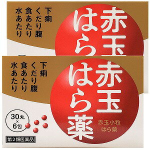 【第2類医薬品】赤玉小粒はら薬 30丸×6包×2個セット メール便送料無料