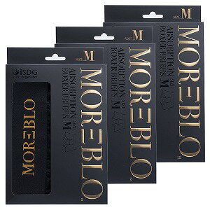 MOREBLO(モアブロ) 吸水ボクサーパンツ ブラック Mサイズ 1枚入×3個セット