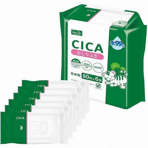 CICA 水99% おしりふき 80枚×6個