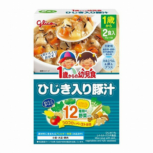 グリコ 1歳からの幼児食 ひじき入り豚汁 85g×2個