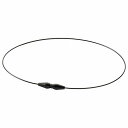 RAKUWAネックレス EXTREME ワイヤーシングル ブラック 50cm メール便送料無料
