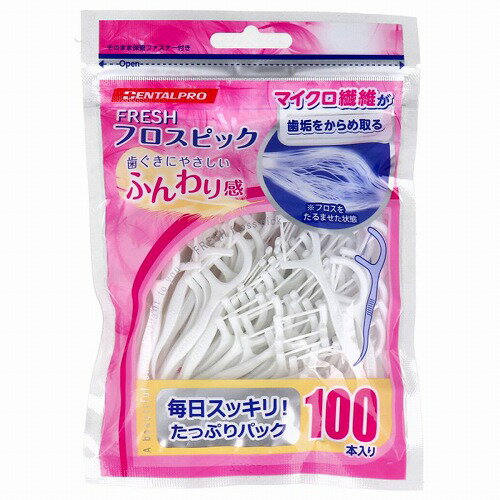 デンタルプロ フレッシュ フロスピック 100本入 メール便送料無料