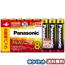 パナソニック アルカリ乾電池単 4形 8本パック LR03XJ/8SW メール便送料無料