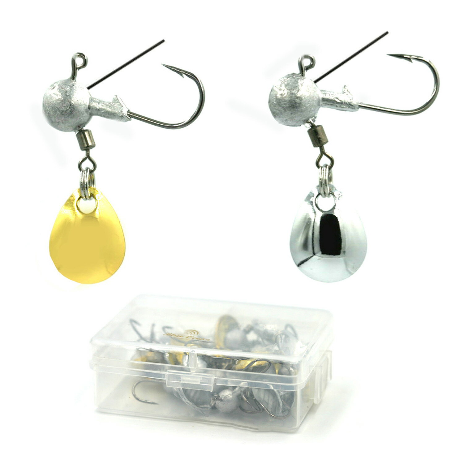 Blue Ocean ジグヘッド セット ブレード ガード付 2g 4g（20個セット）ルアーセット