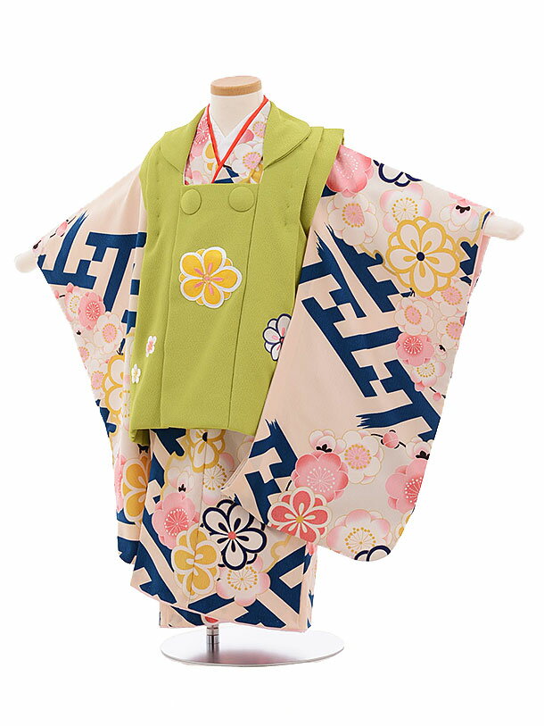 七五三 着物 3歳 レンタル 七五三 3歳 被布 セット 753 女の子 七五三レンタル 3451 グリーン×紗綾型に梅 3歳 女児 被布 七五三 三歳女児 被...