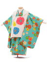 七五三 着物 3歳 レンタル 七五三 3歳 被布 セット 3549 LILLI 白×グリーン 花 女の子 七五三レンタル 3歳 女児 被布 七五三 三歳女児 被...