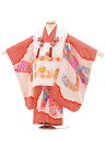 七五三 着物 3歳 レンタル 七五三 3歳 被布 セット 3738 正絹 白まり×赤地 絞り 束ねのし 女の子 七五三レンタル 3歳 女児 被布 七五三 三歳女...