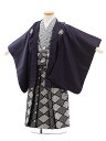 753|七五三 3歳4歳 着物 レンタル 3歳|七五三 着物レンタル2300 花わらべパープル市松×黒シルバー袴 ☆新品足袋プレゼント☆|七五三 3歳|子供|七...