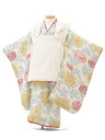 七五三 着物 3歳 レンタル 七五三 3歳 被布 セット 3814オフホワイトレース調×クリーム色乱菊 女の子 七五三レンタル 3歳 女児 被布 七五三 三歳女...