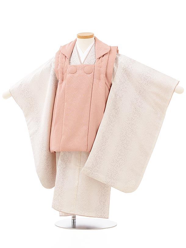 七五三 着物 3歳 レンタル 七五三 3歳 被布 セット 3853 ピンクベージュ×グレージュぼかし 女の子 七五三レンタル 3歳 女児 被布 七五三 三歳女児...