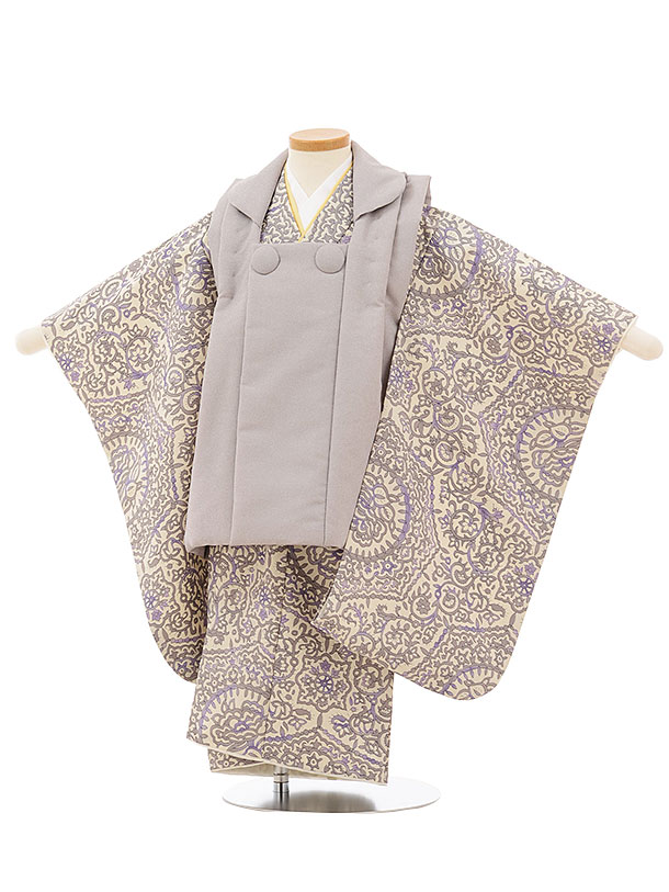 被布 レンタル 男児 七五三 被布 着物 レンタル 七五三 2559薄パープルx薄パープル更科柄 3歳男の子 七五三 男児 着物 3歳 子供 きもの 被布 セッ...