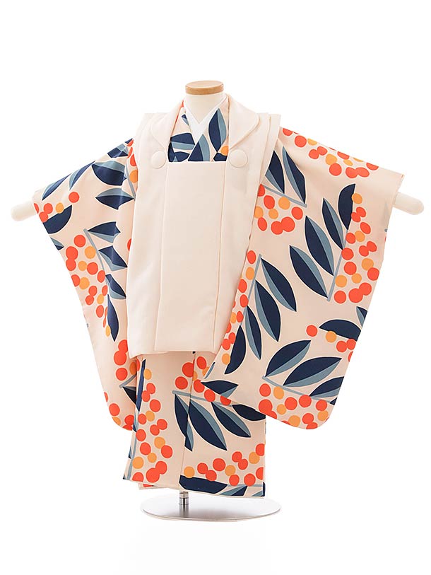 被布 レンタル 男児 七五三 被布 着物 レンタル 七五三 2635花わらべ アイボリーxアイボリー南天 ブランド 3歳男の子 七五三 男児 着物 3歳 子供 ...