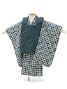 七五三 着物 3歳 男の子 被布 レンタル 男児 七五三 着物 七五三レンタル 2837ブルーグレーx白ブルー千鳥格子 3歳 3才 3歳男の子 男児 着物 子供...