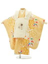 七五三 着物 3歳 レンタル 七五三 3歳 被布 セット 4233オフホワイト刺繍菊梅×からしねじり梅 女の子 七五三レンタル 3歳 女児 被布 七五三 三歳女...