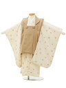 被布 レンタル 男児 七五三 被布 着物 レンタル 七五三 W047ベージュxクリームベージュドット 3歳男の子 七五三 男児 着物 3歳 子供 きもの 被布 ...